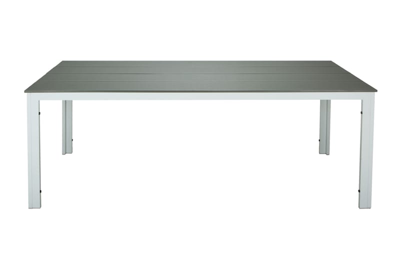 Tunis ute spisebord 140x90 cm rektangulært, Hvit/Grå