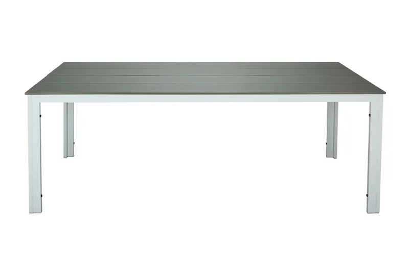 Tunis ute spisebord 140x90 cm rektangulært, Hvit/Grå