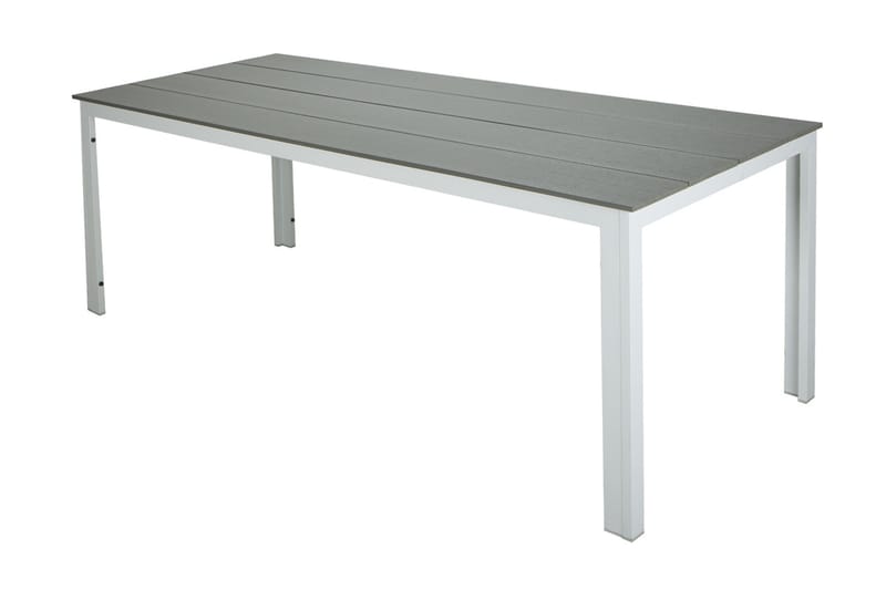 Tunis ute spisebord 140x90 cm rektangulært - Hvit/Grå - Hagemøbler & utemiljø - Hagebord - Spisebord ute
