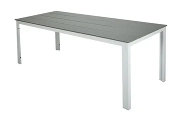 Tunis ute spisebord 140x90 cm rektangulært - Hvit/Grå - Hagemøbler & utemiljø - Hagebord - Spisebord ute