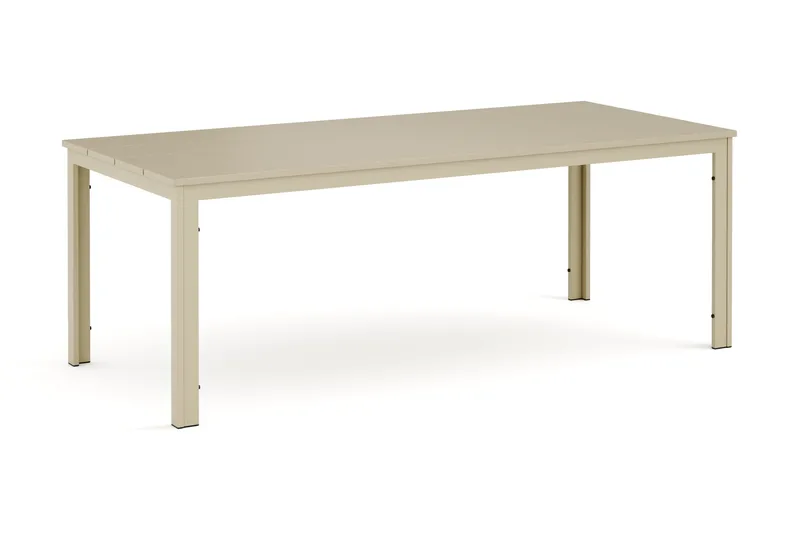 Tunis ute spisebord 205x90 cm rektangulært, Beige/Beige