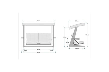 Viva Utendørs Hengesofa 2-seter - Beige - Hagemøbler & utemiljø - Utesofa - Hengesofa