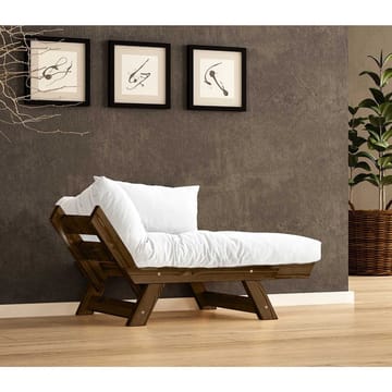 Zylar 2-seter Utfellbar Sovesofa med Treramme 75x140 cm i Lin - Hvit - Møbler - Sofaer - Sovesofaer - 2 seters sovesofa