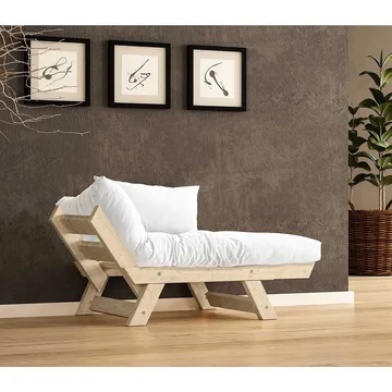 Zylar 2-seters Sovesofa - Hvit/Natur - Møbler - Sofaer - Sovesofaer - 2 seters sovesofa