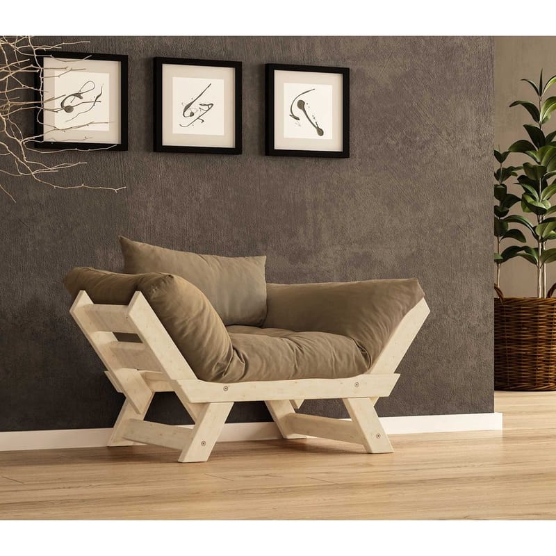 Zylar 2-seters Sovesofa - Mørkebrun/Natur - Møbler - Sofaer - Sovesofaer - 2 seters sovesofa