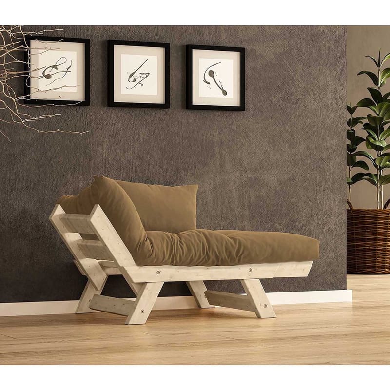 Zylar 2-seters Sovesofa - Mørkebrun/Natur - Møbler - Sofaer - Sovesofaer - 2 seters sovesofa