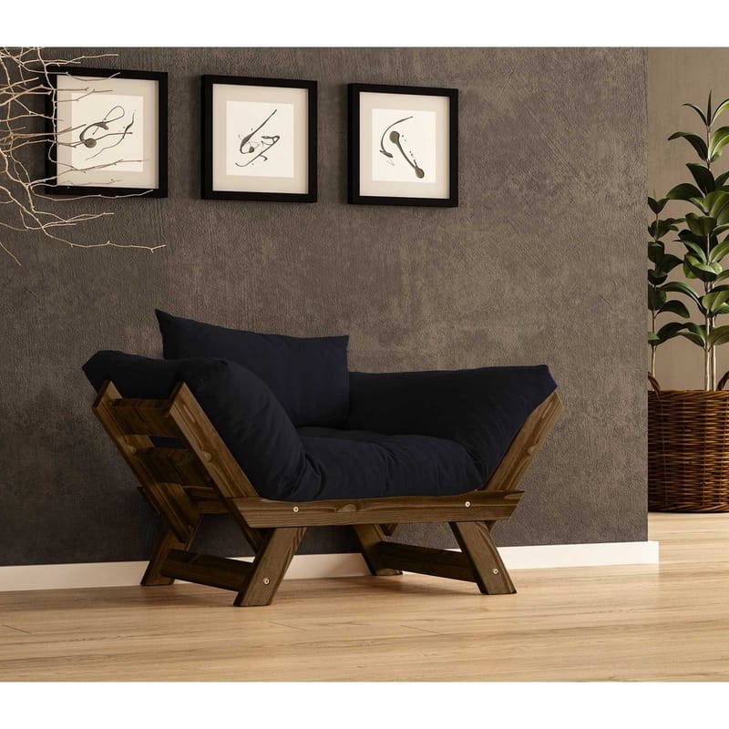 Zylar 2-seters Sovesofa, Svart