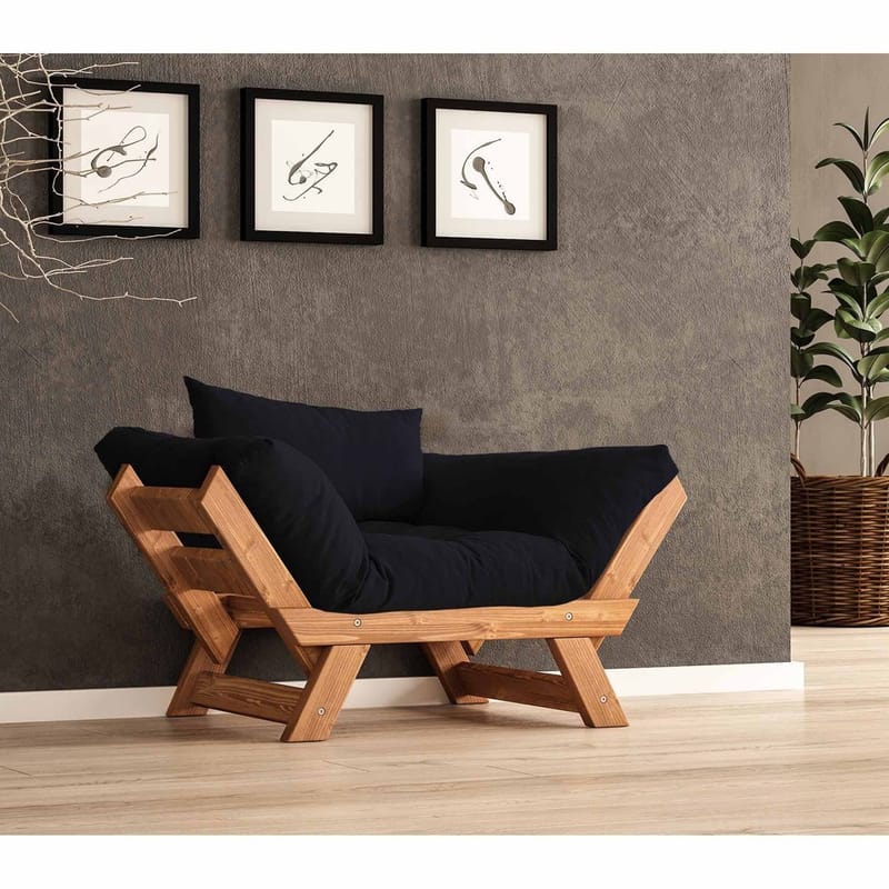 Zylar 2-seters Sovesofa, Svart
