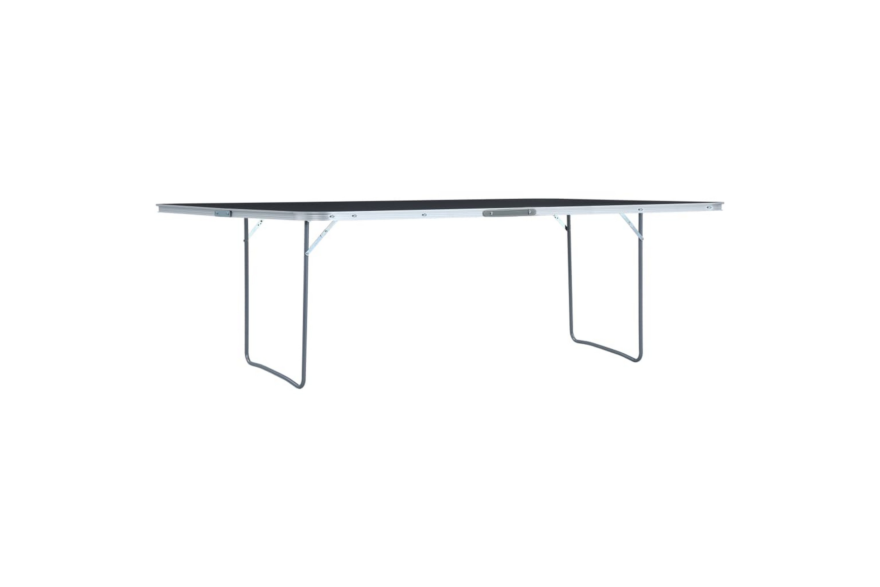 Be Basic Sammenleggbart campingbord grå aluminium 240x60 cm -