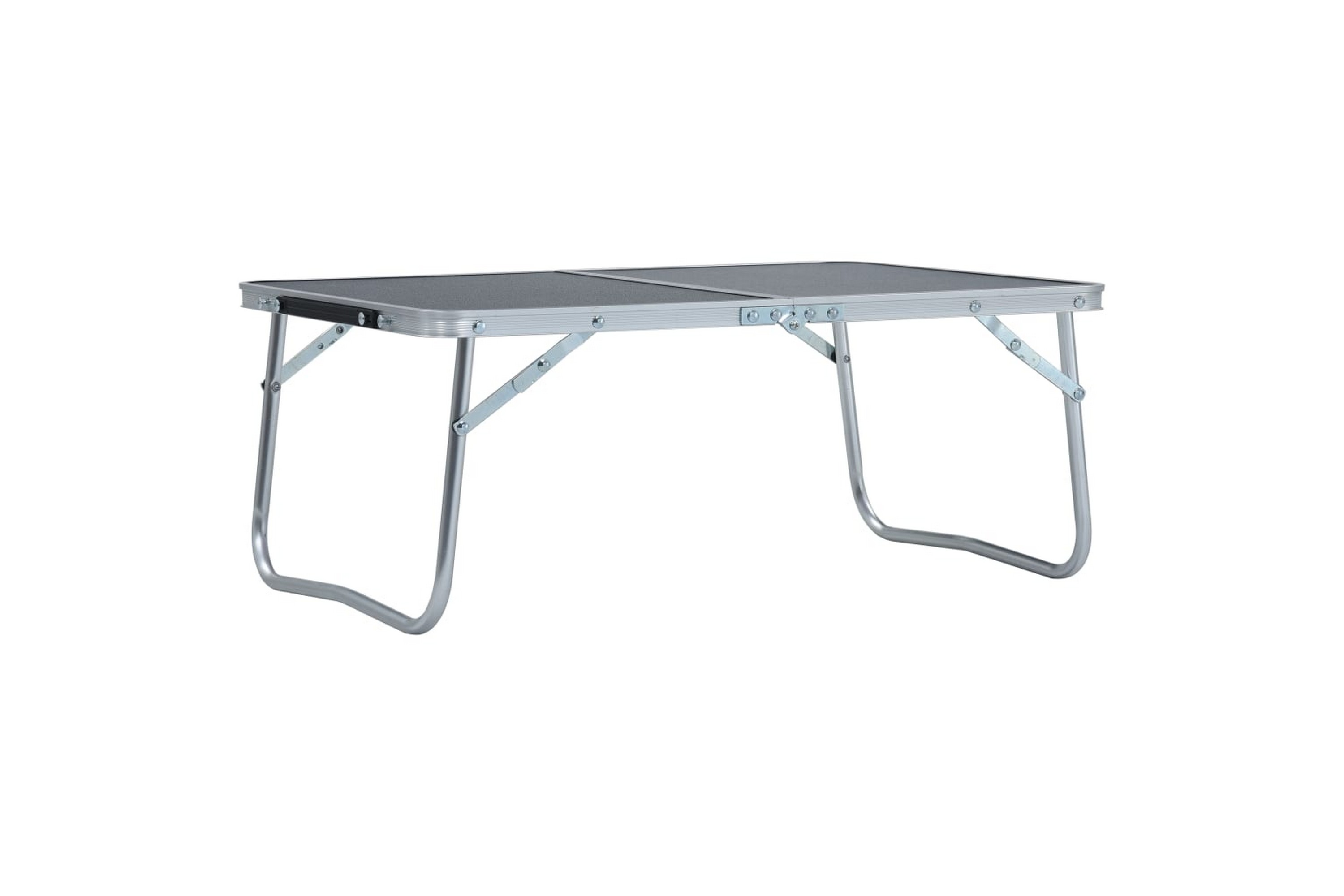 Be Basic Sammenleggbart campingbord grå aluminium 60x40 cm -