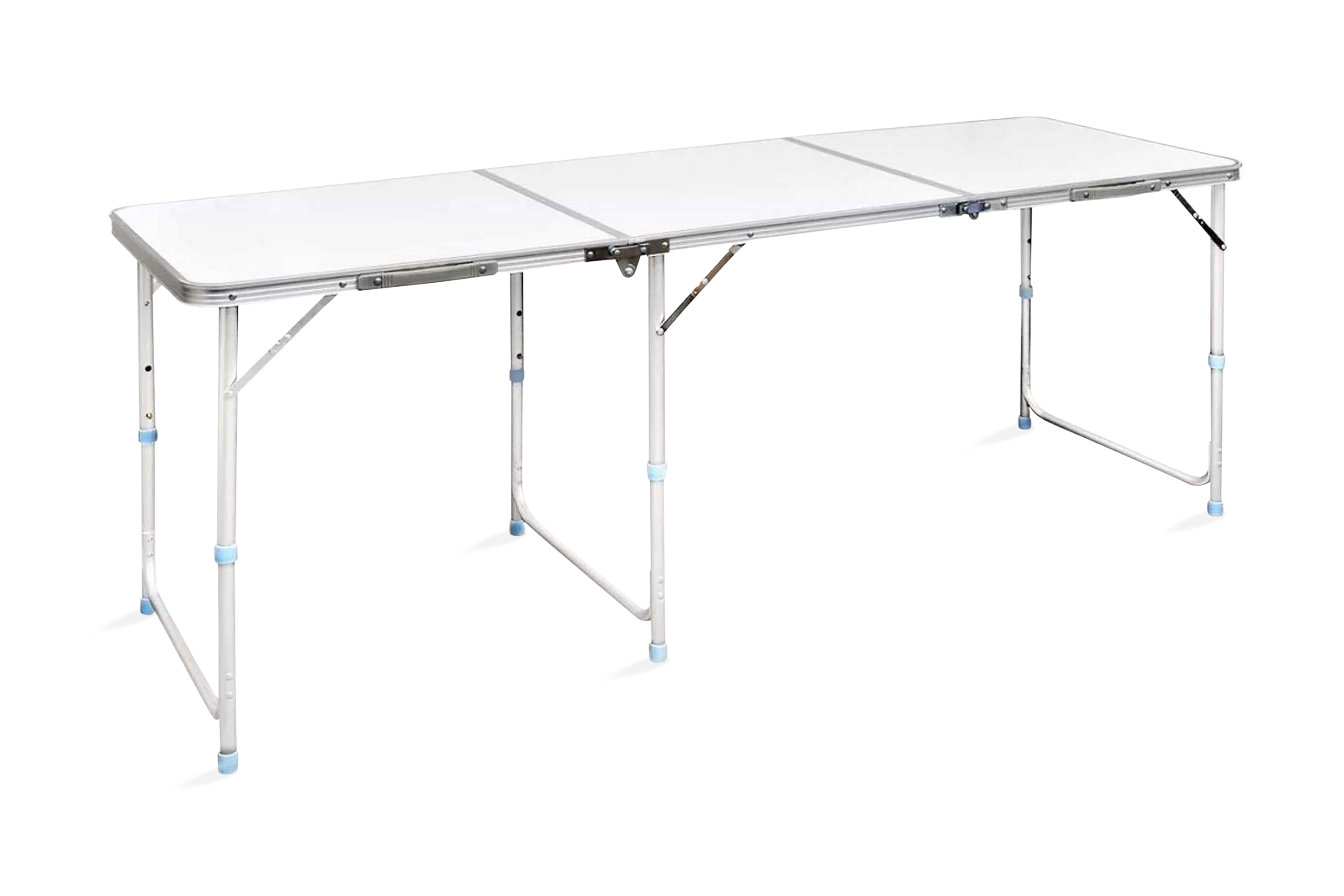 Be Basic Sammenleggbart campingbord høydejusterbar aluminium 180x60cm -