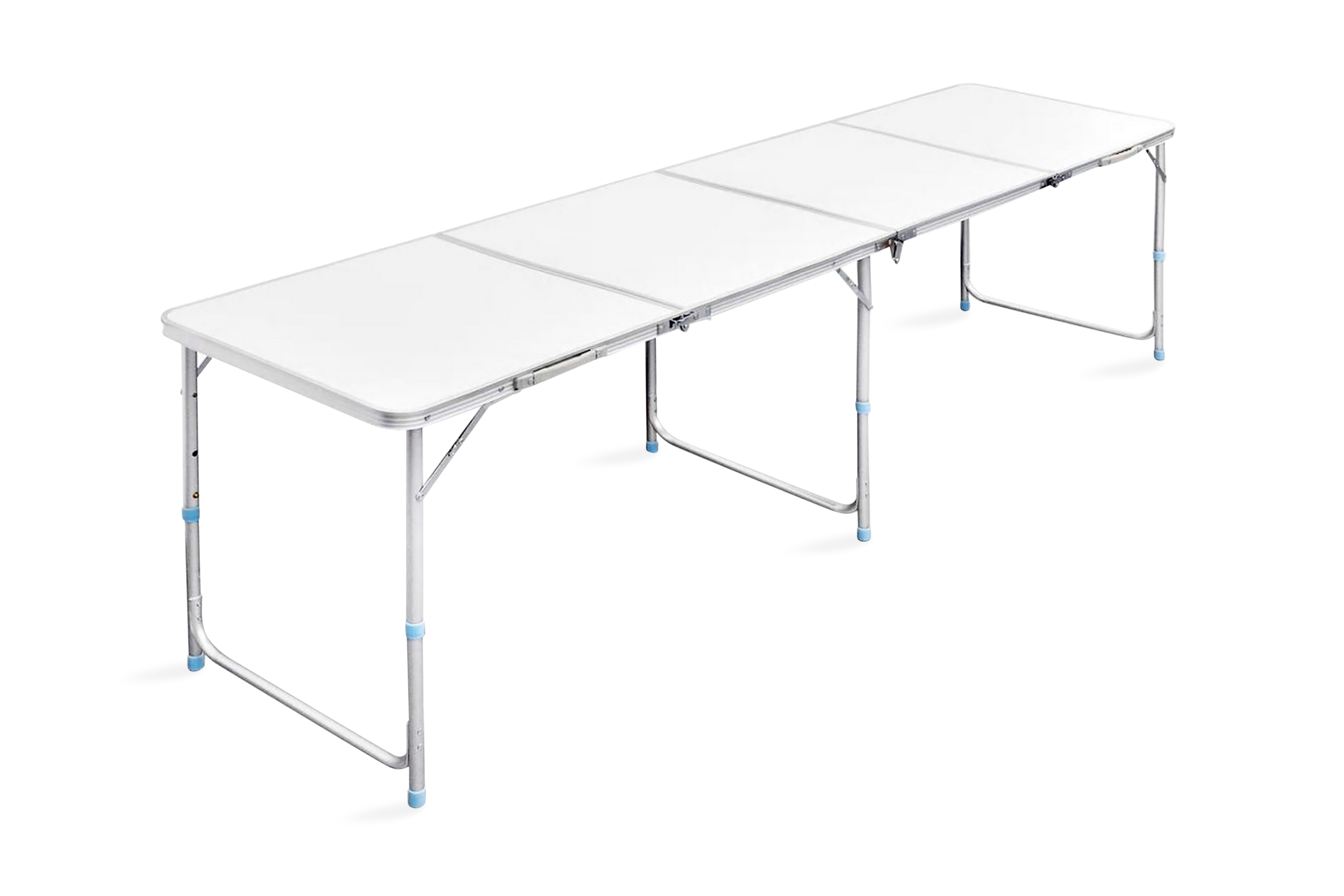 Be Basic Sammenleggbart campingbord høydejusterbar aluminium 240x60cm -