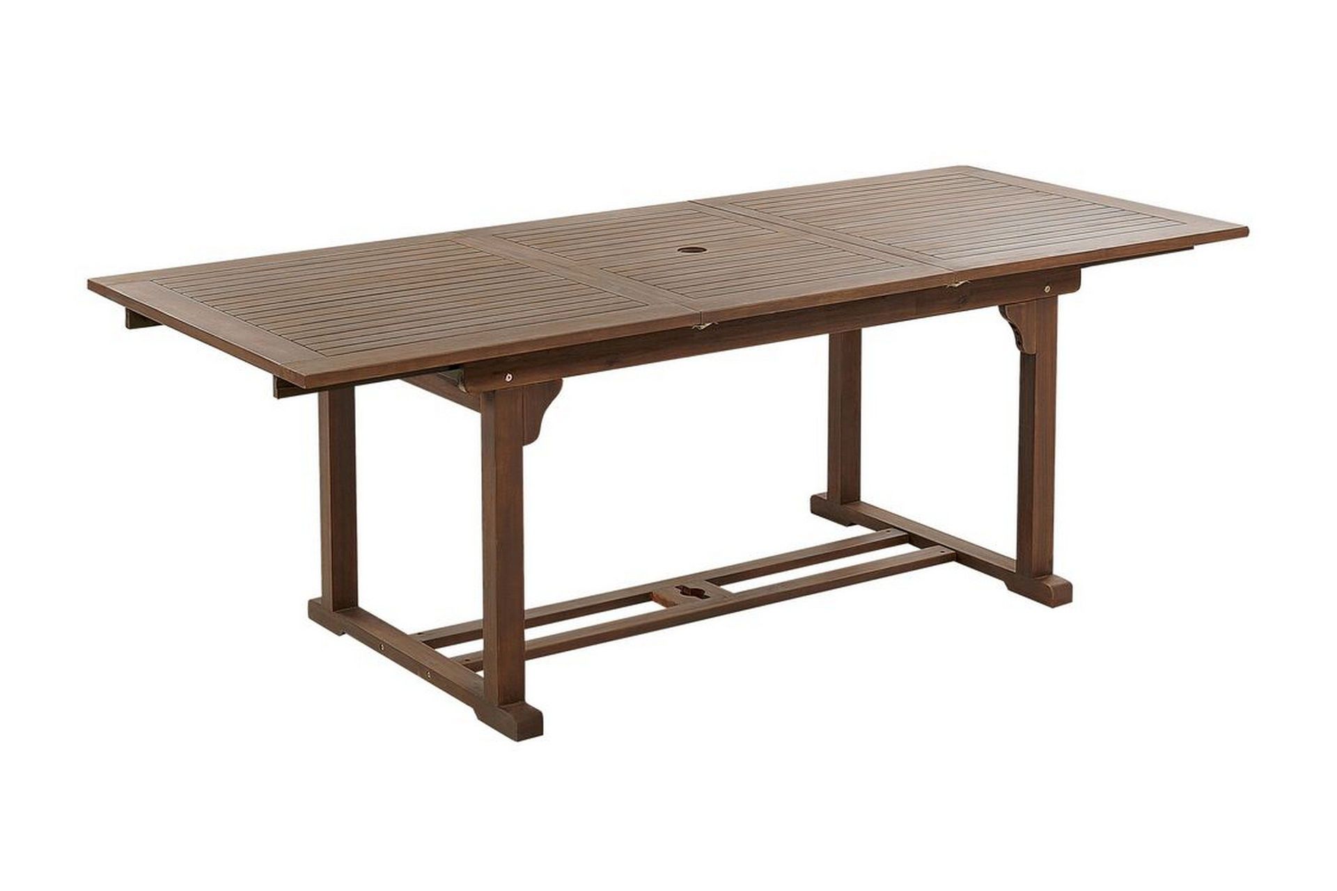 Spisebord til utendørs bruk Mørk Naturlig Massivt akasietre 160/220 x 90 cm Uttrekkbar plate Rustikk tradisjonell design