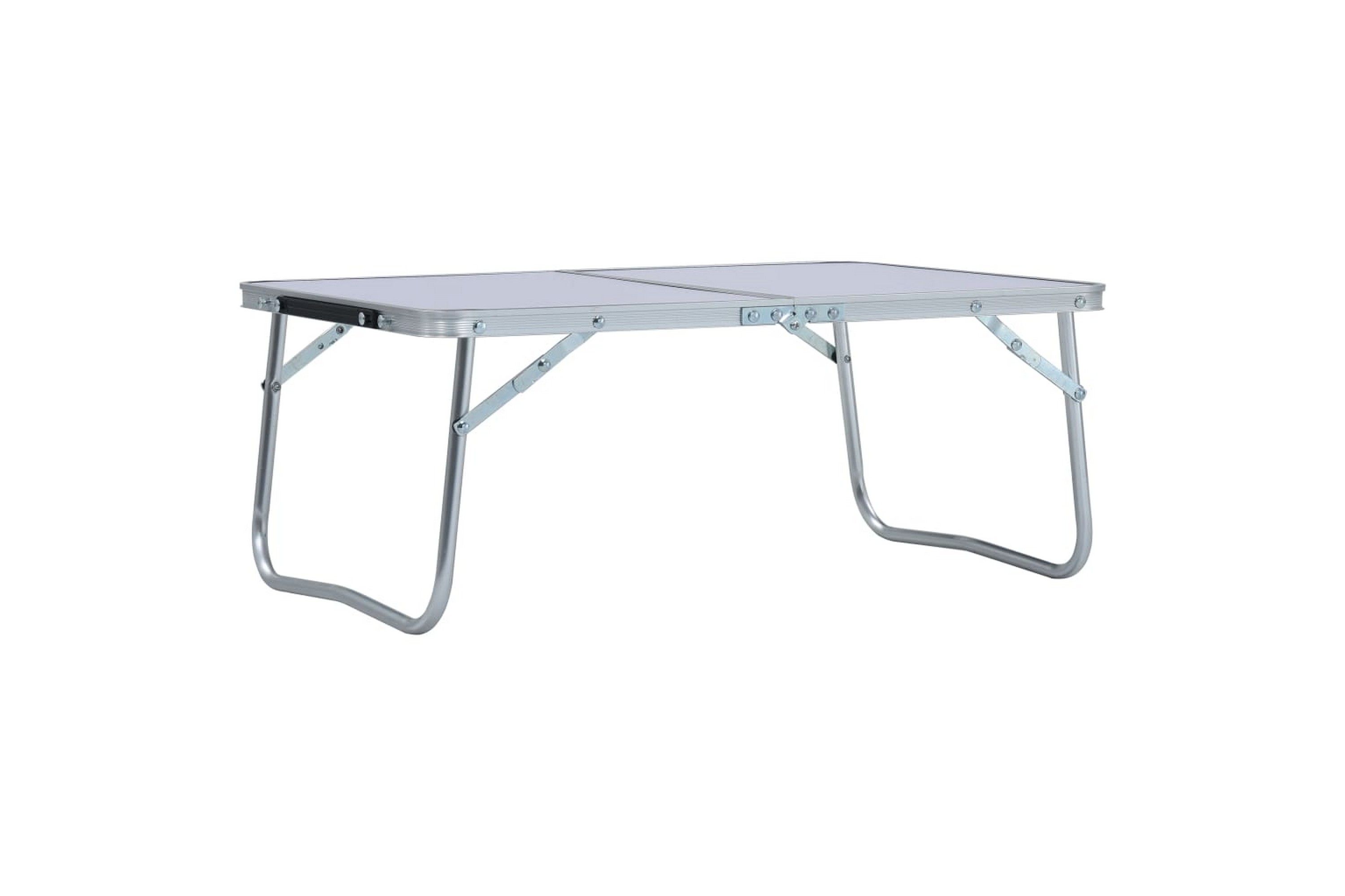 Be Basic Sammenleggbart campingbord hvit aluminium 60x40 cm -