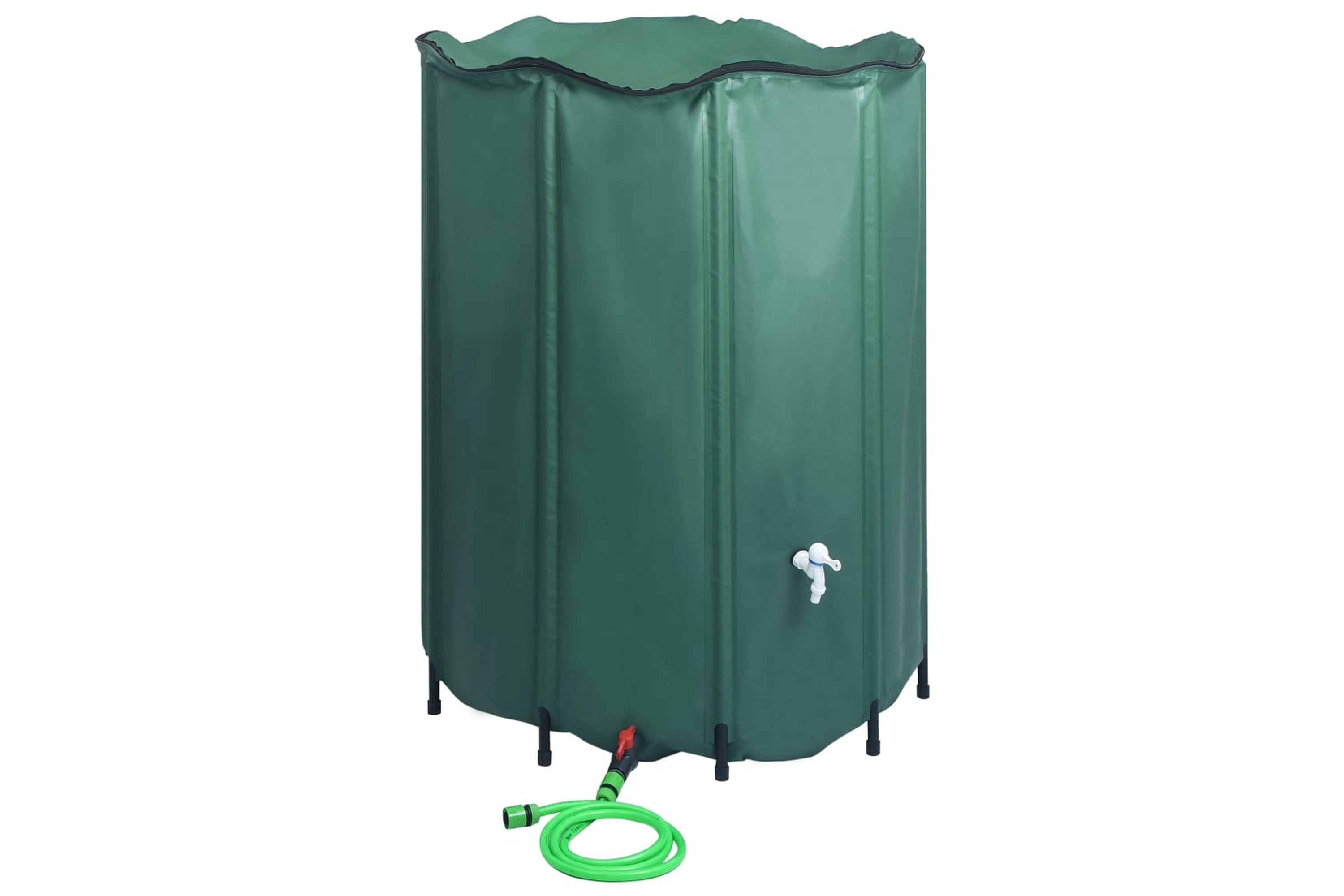 Be Basic Sammenleggbar regnvannstank med vannkran 1250 L - Grønn