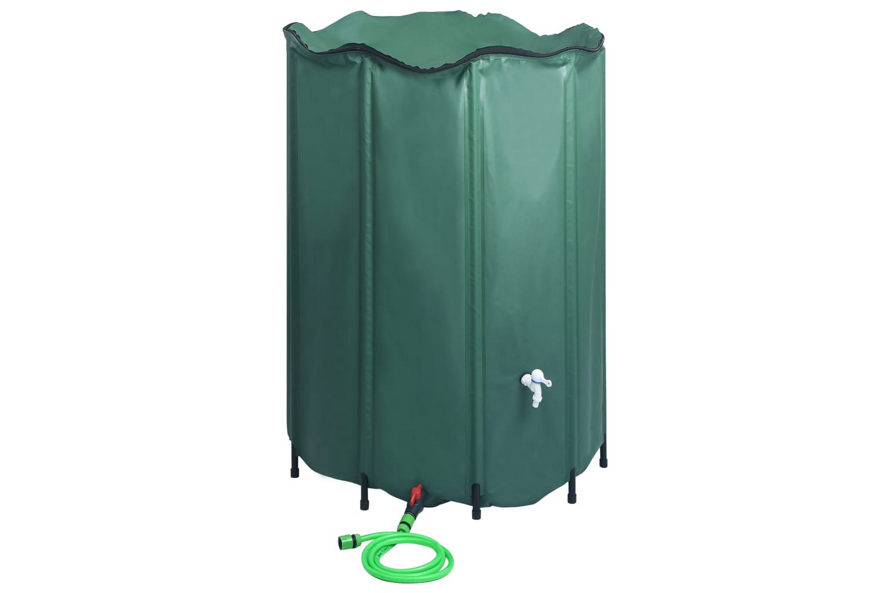 Be Basic Sammenleggbar regnvannstank med vannkran 1500 L - Grønn
