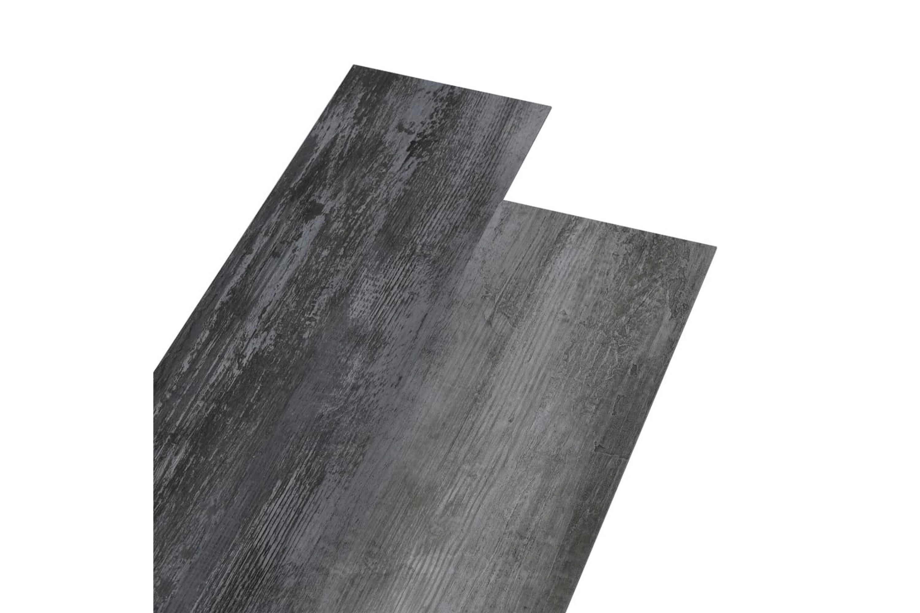 Be Basic Selvklebende PVC-gulvplanker 5,21 m² 2 mm skinnende grå - Grå