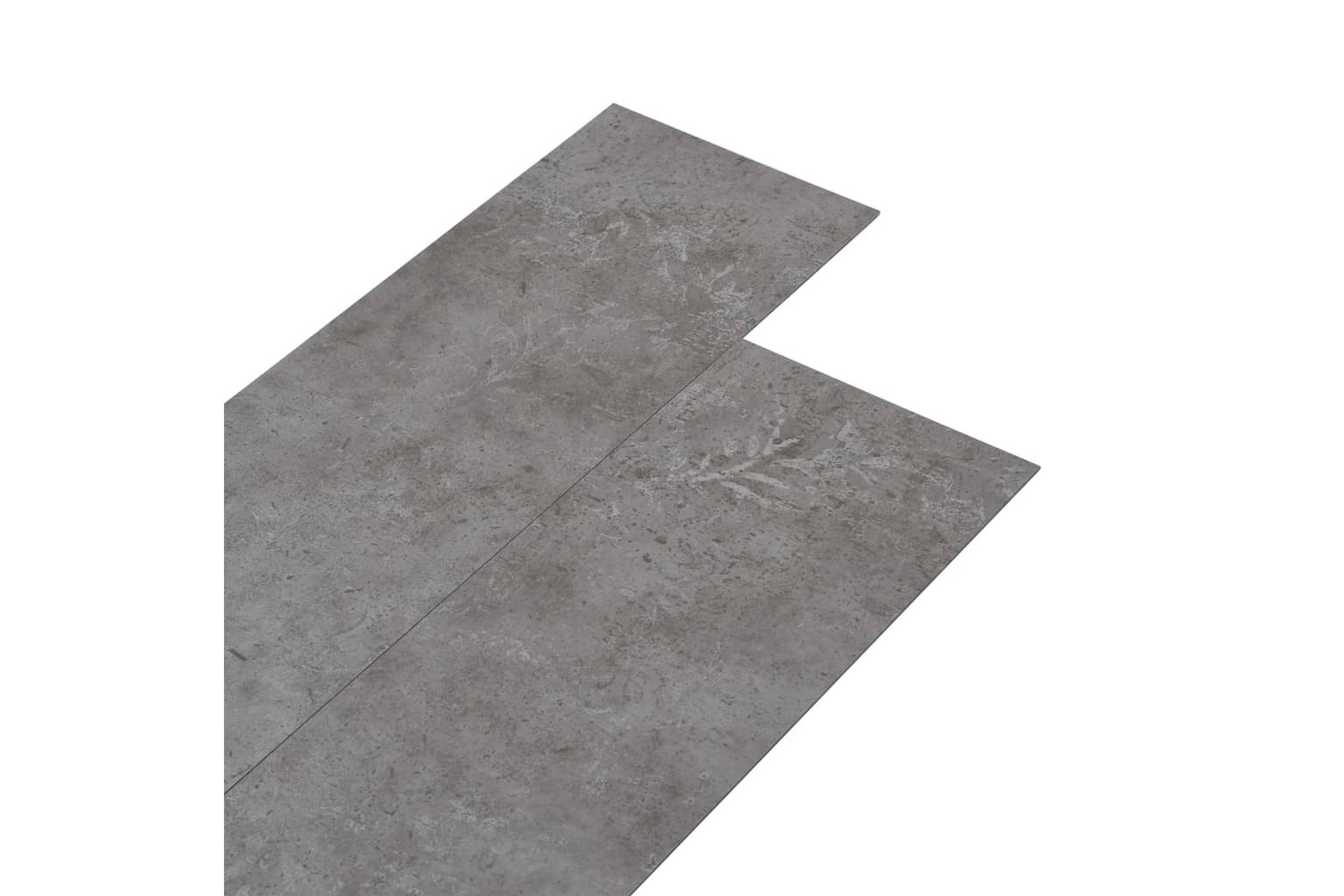 Be Basic Selvklebende PVC-gulvplanker 5,21 m² 2 mm betonggrå - Grå