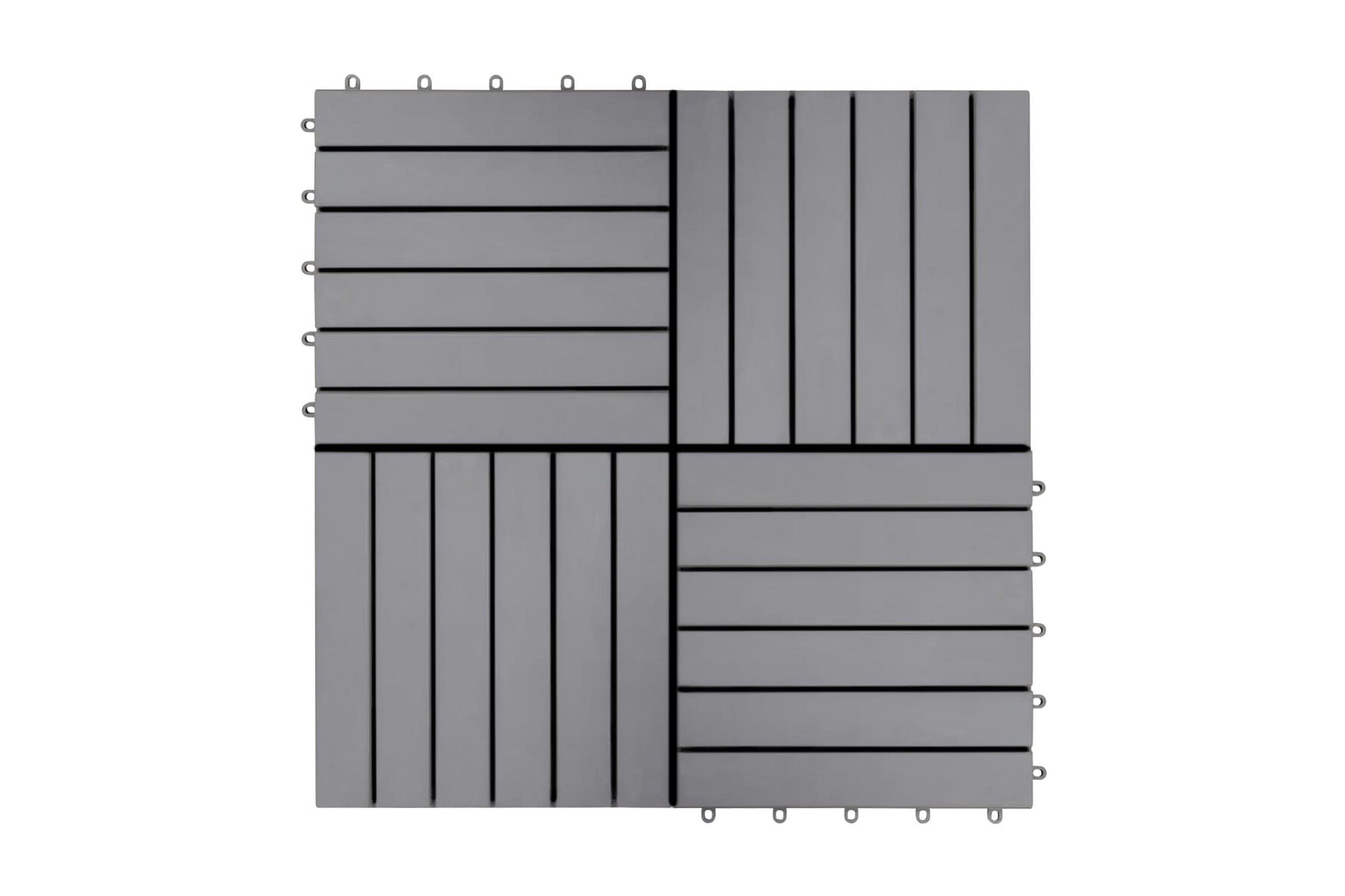Be Basic Terrassebord 30 stk gråvasket 30x30 cm heltre akasie - Grå