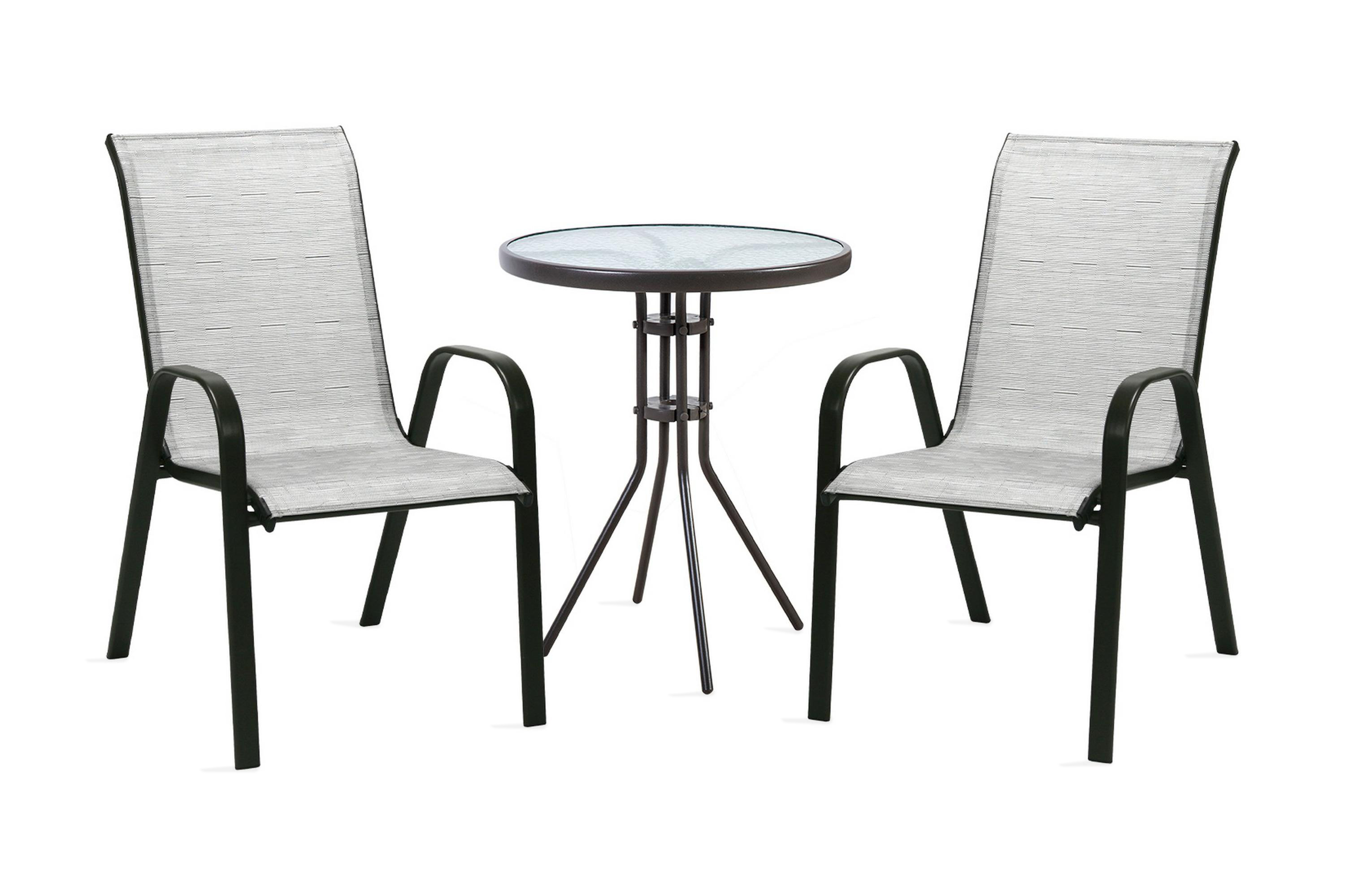 Cafesett DUBLIN bord og 2 stoler D60xH70 -