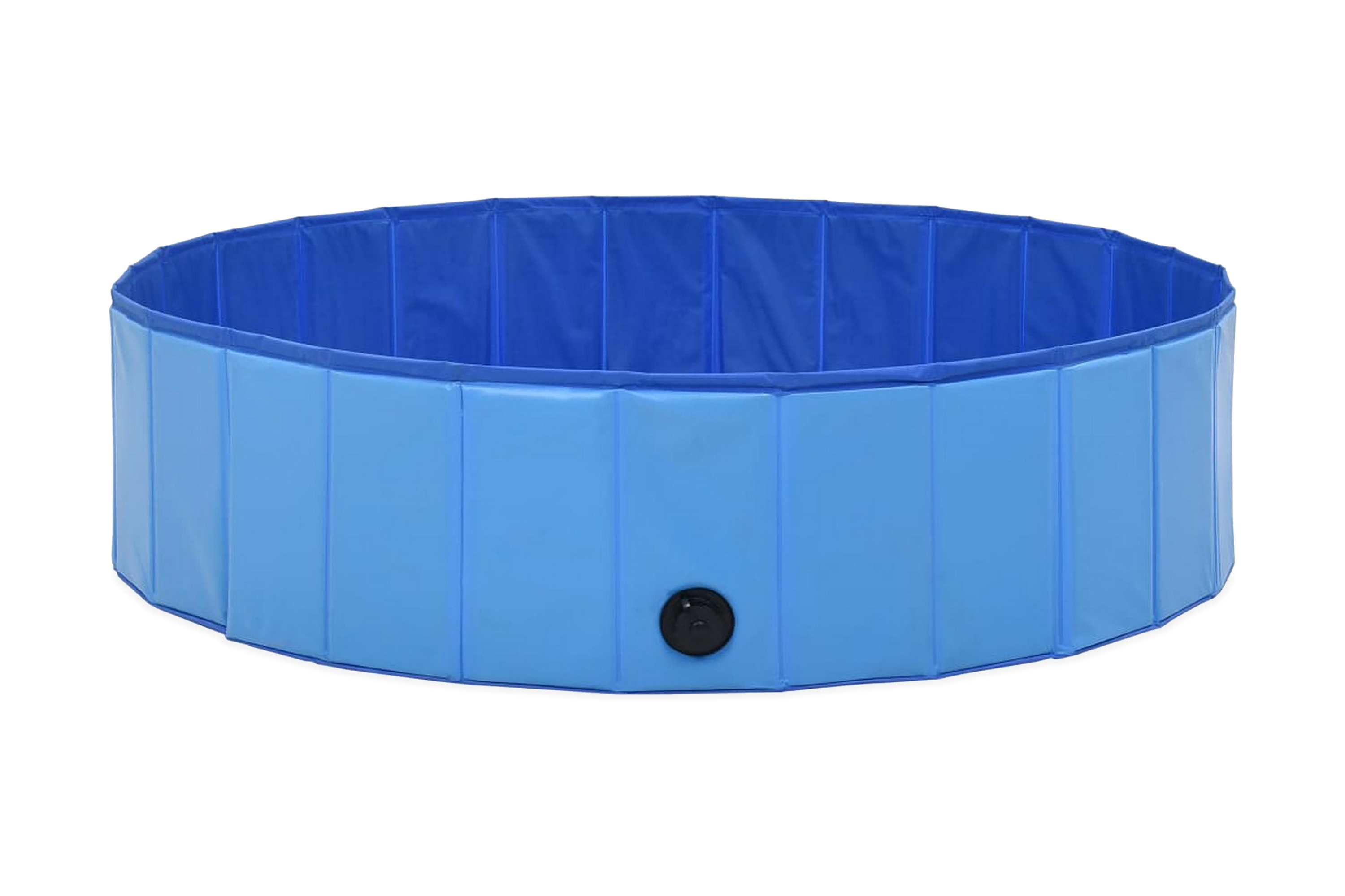 Be Basic Sammenleggbart hundebasseng blå 120x30 cm PVC -