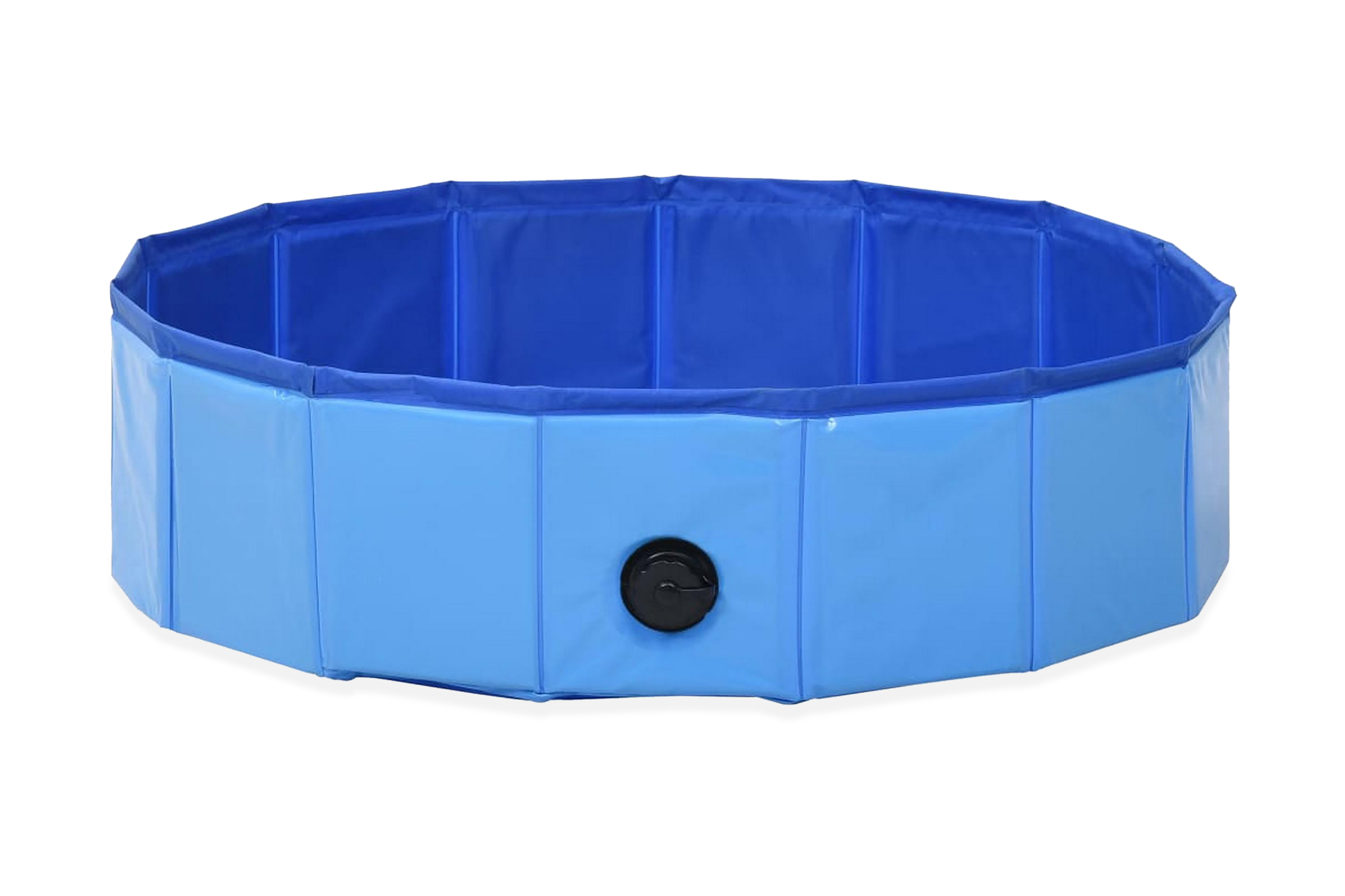 Be Basic Sammenleggbart hundebasseng blå 80x20 cm PVC -