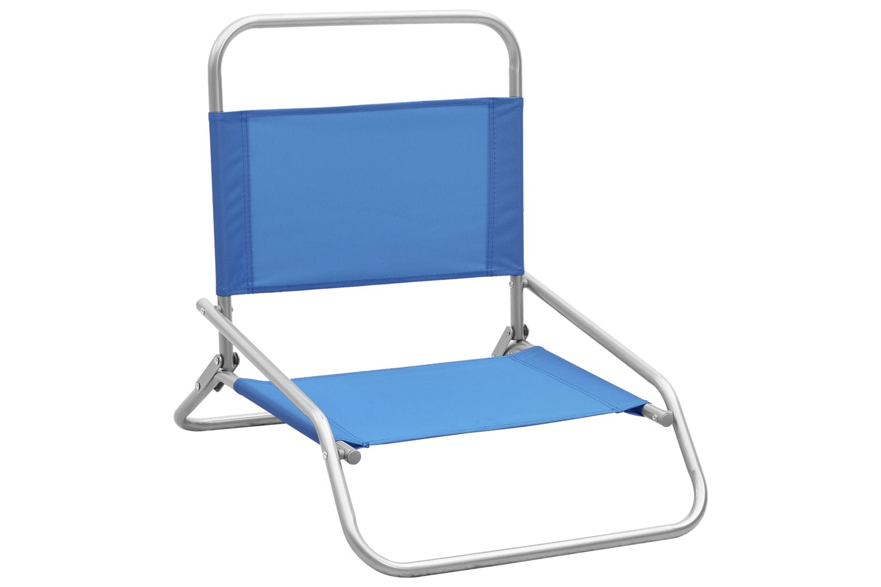 Be Basic Sammenleggbare strandstoler 2 stk blå stoff - Blå