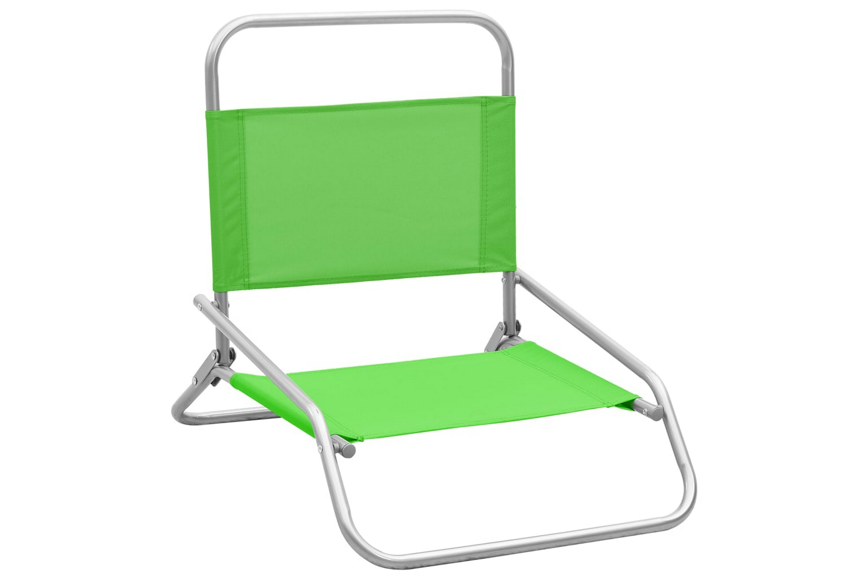 Be Basic Sammenleggbare strandstoler 2 stk grønn stoff - Grønn