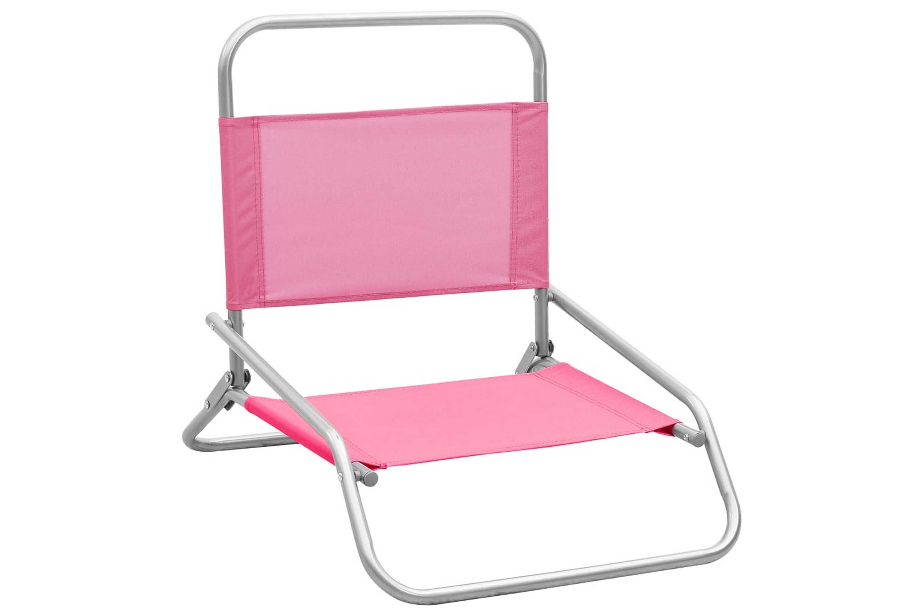 Be Basic Sammenleggbare strandstoler 2 stk rosa stoff - Rosa