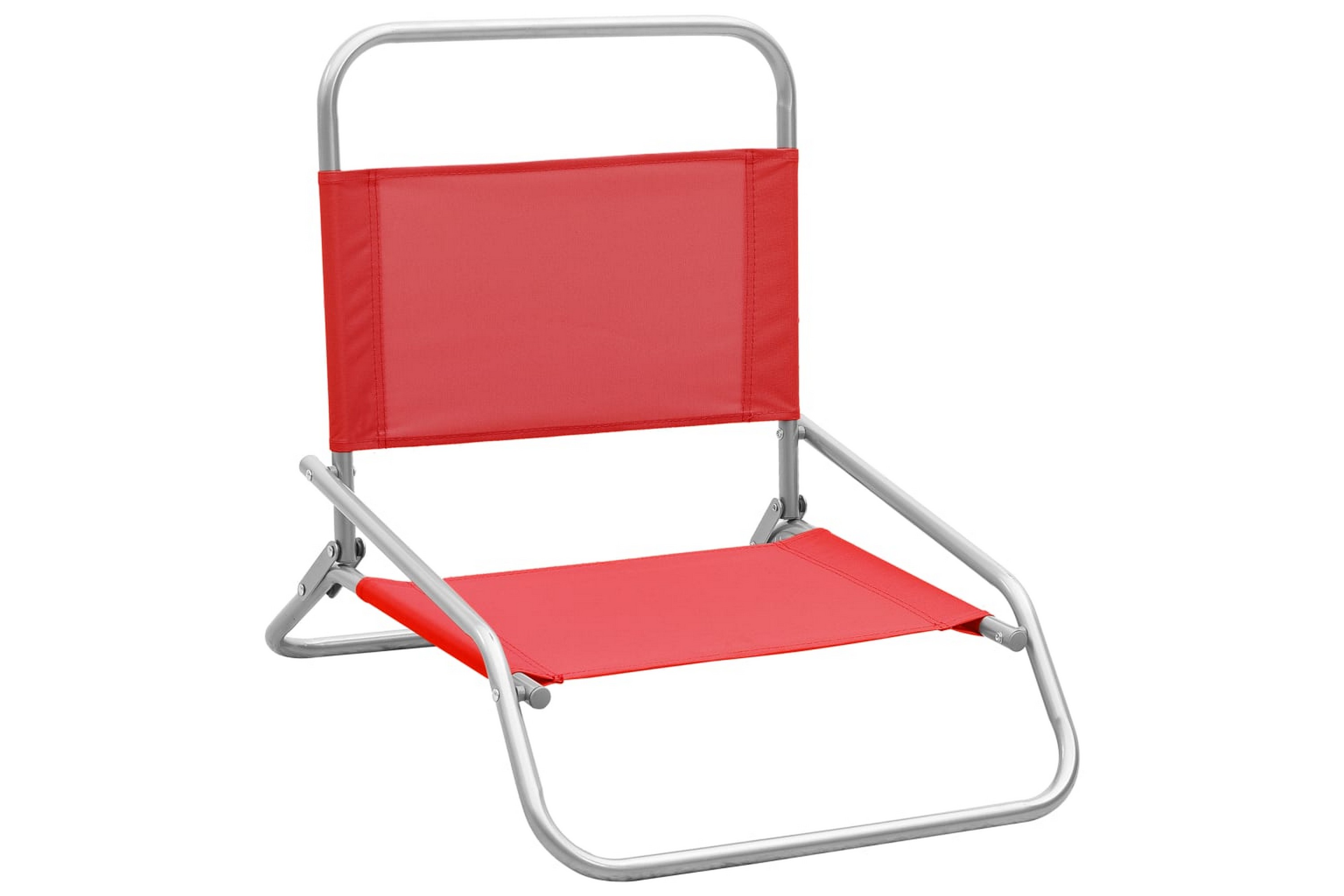 Be Basic Sammenleggbare strandstoler 2 stk rød stoff - Rød