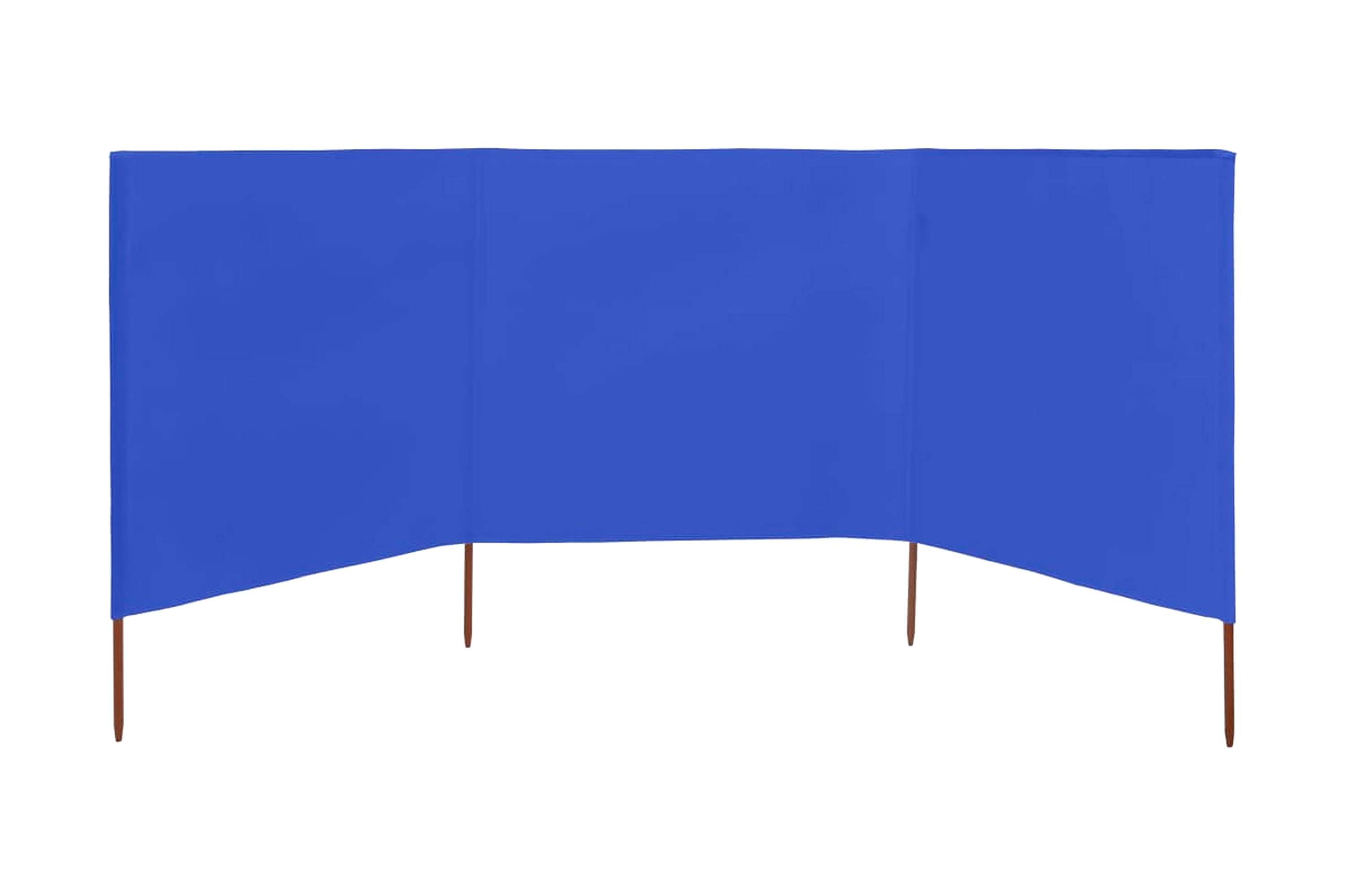 Be Basic Vindskjermer 3 paneler stoff 400x160 cm asurblå - Blå
