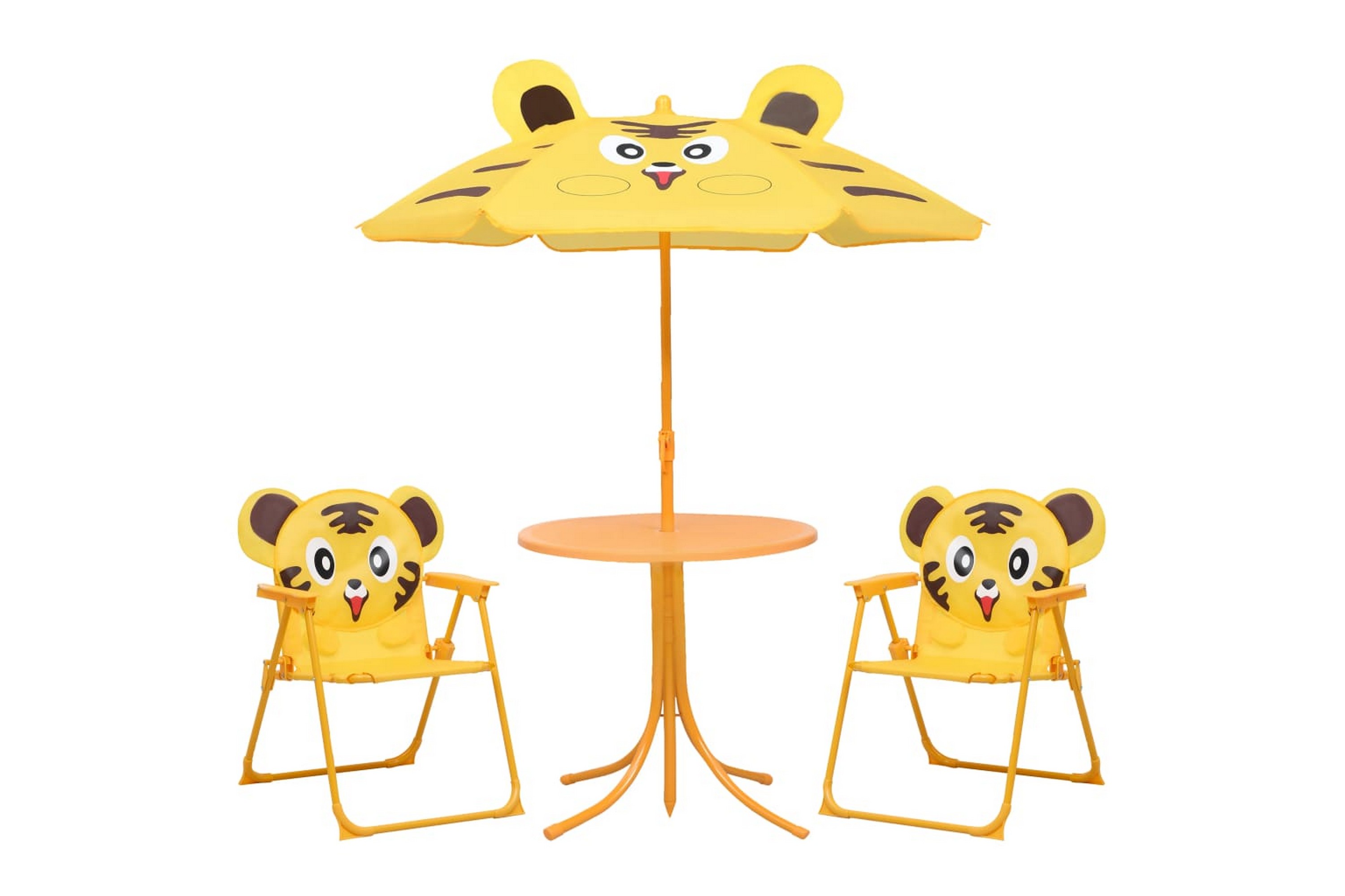 Hagegruppe til barn med parasoll 3 deler gul -