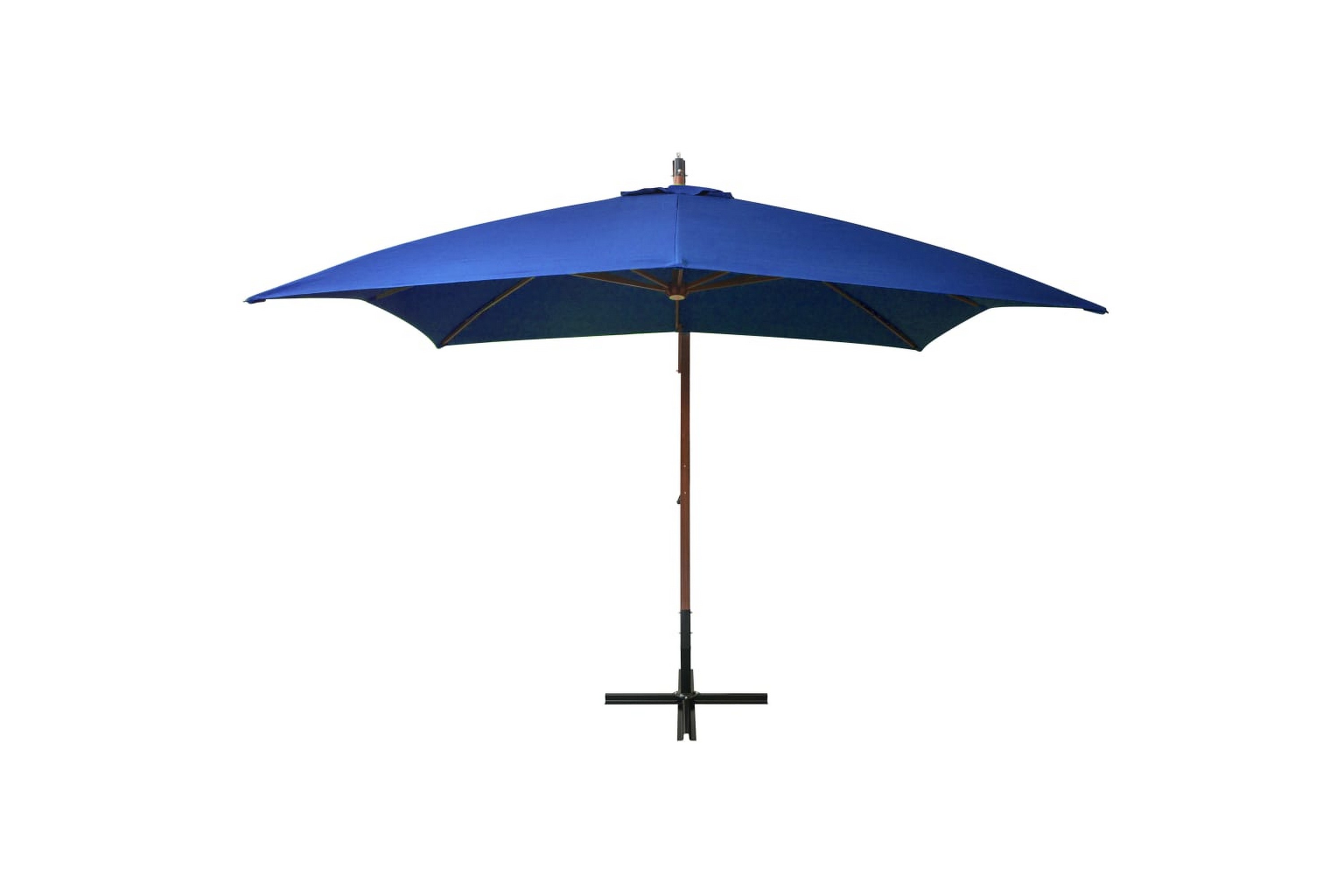 Be Basic Hengende parasoll med stolpe asurblå 3x3 m heltre gran - Blå