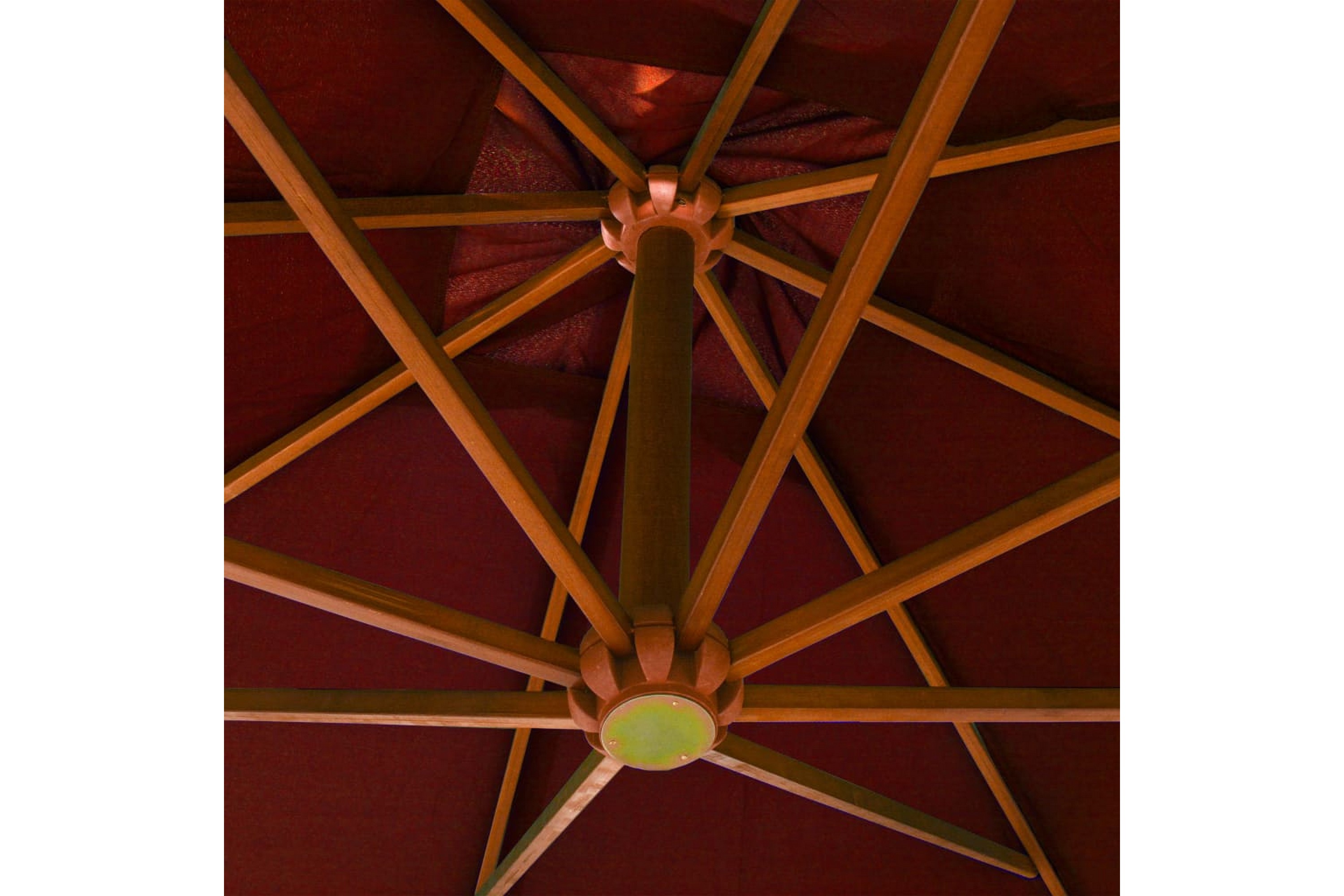 Be Basic Hengende parasoll med stolpe terrakotta 3x3 m heltre gran - Rød