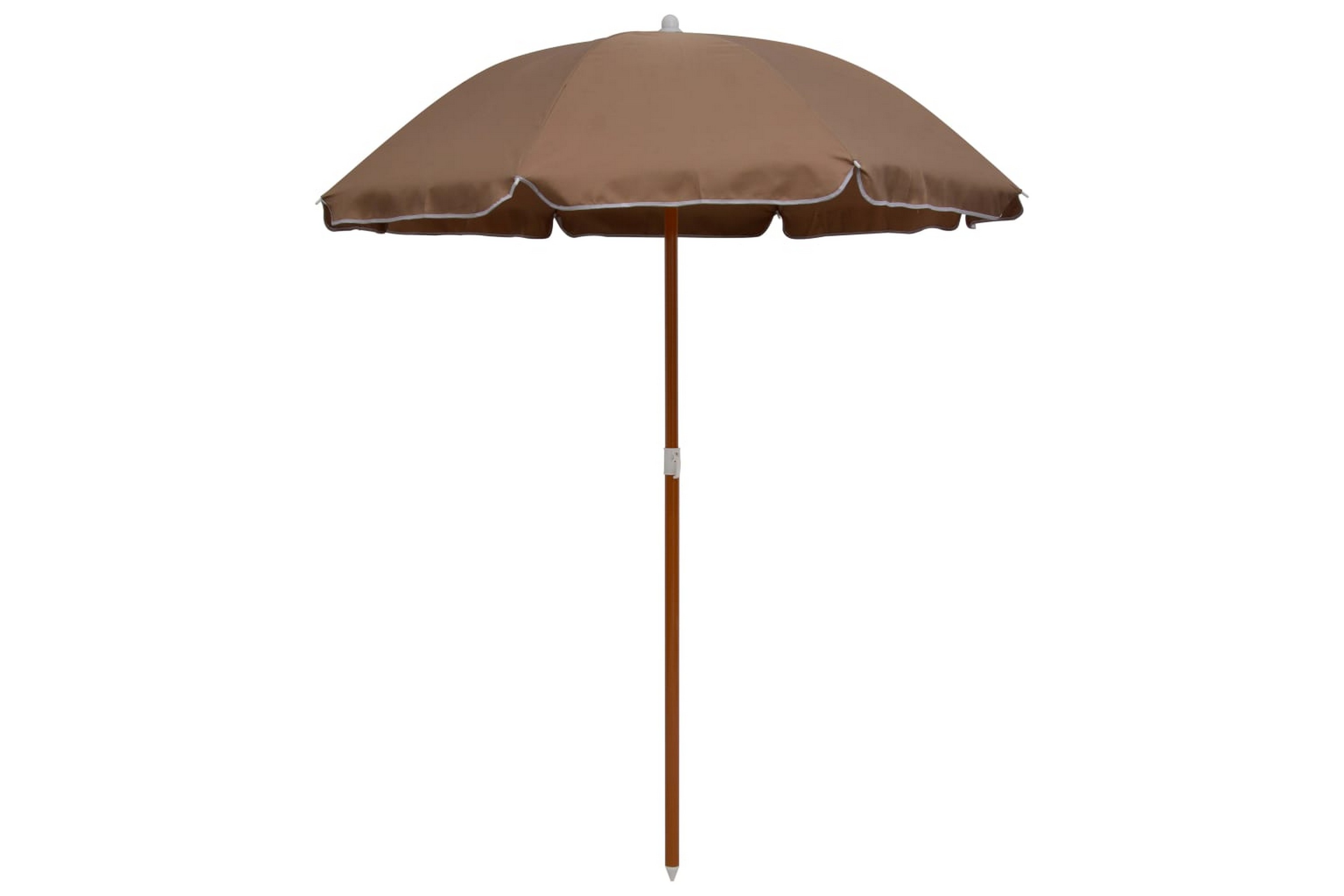 Be Basic Parasoll med stålstang 180 cm gråbrun - Brun