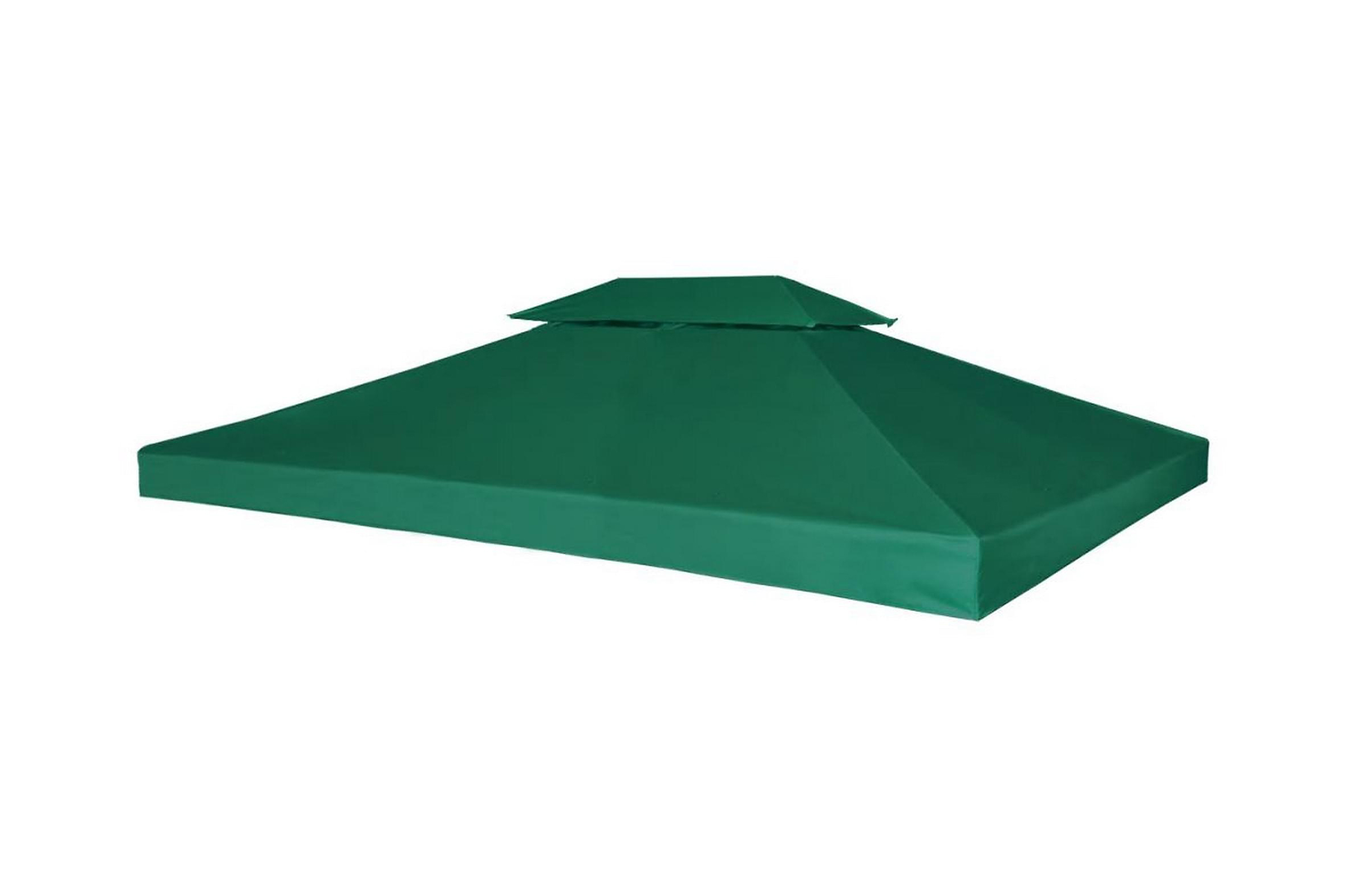 Lysthus dekke baldakin erstatning 310 g/ m² grønn 3 x 4 m - Grønn