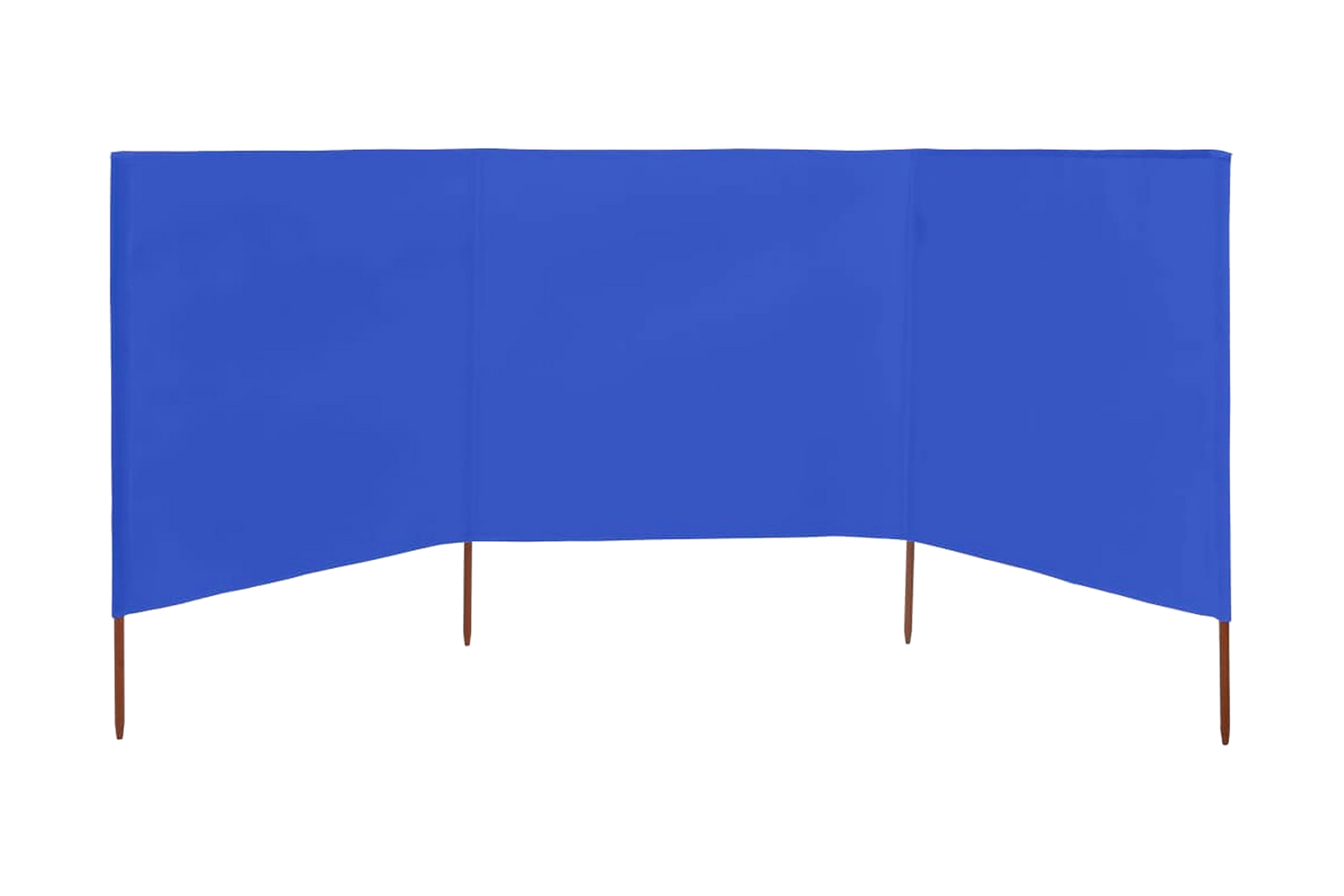 Be Basic Vindskjermer 3 paneler stoff 400x80 cm asurblå - Blå