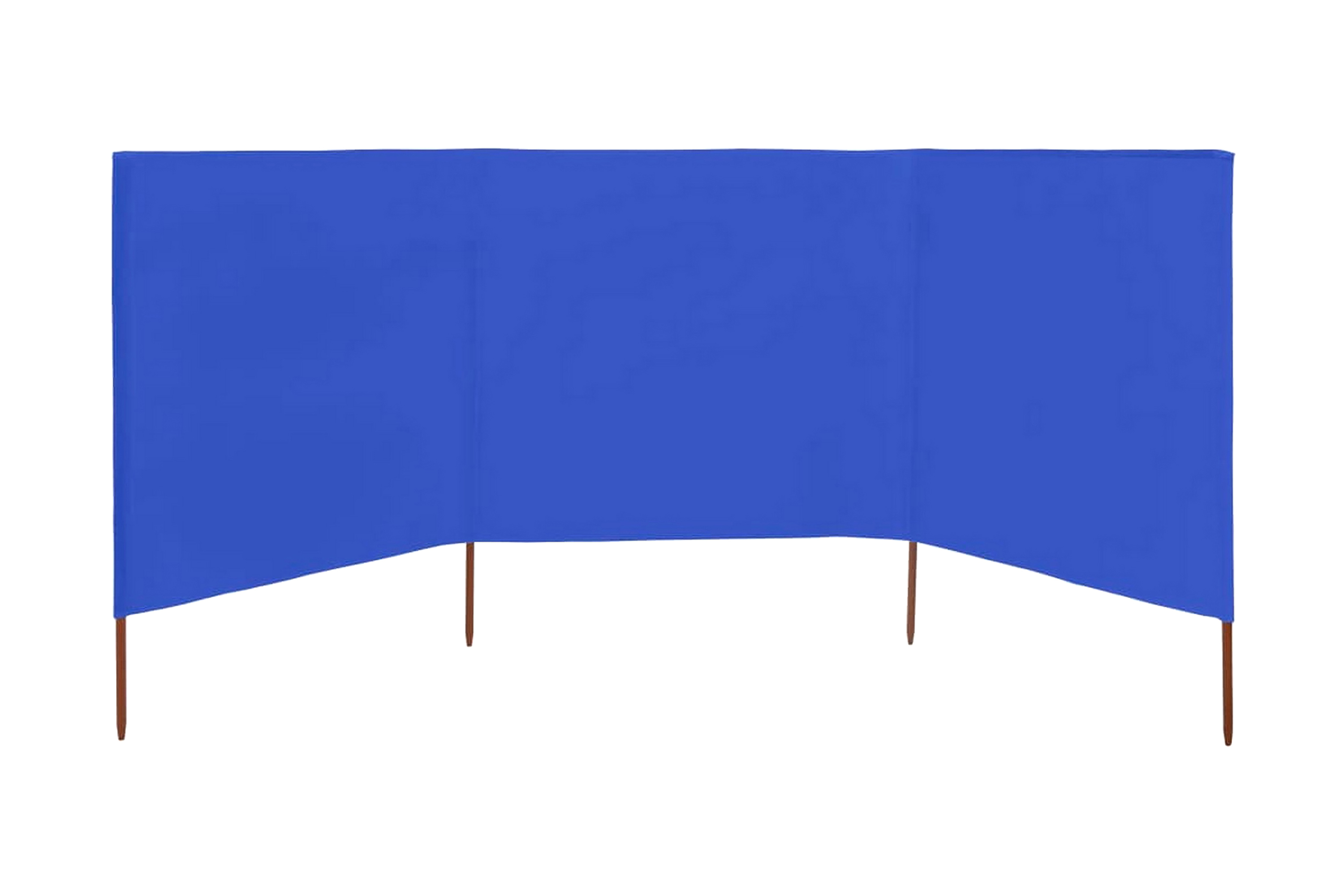 Be Basic Vindskjermer 3 paneler stoff 400x120 cm asurblå - Blå