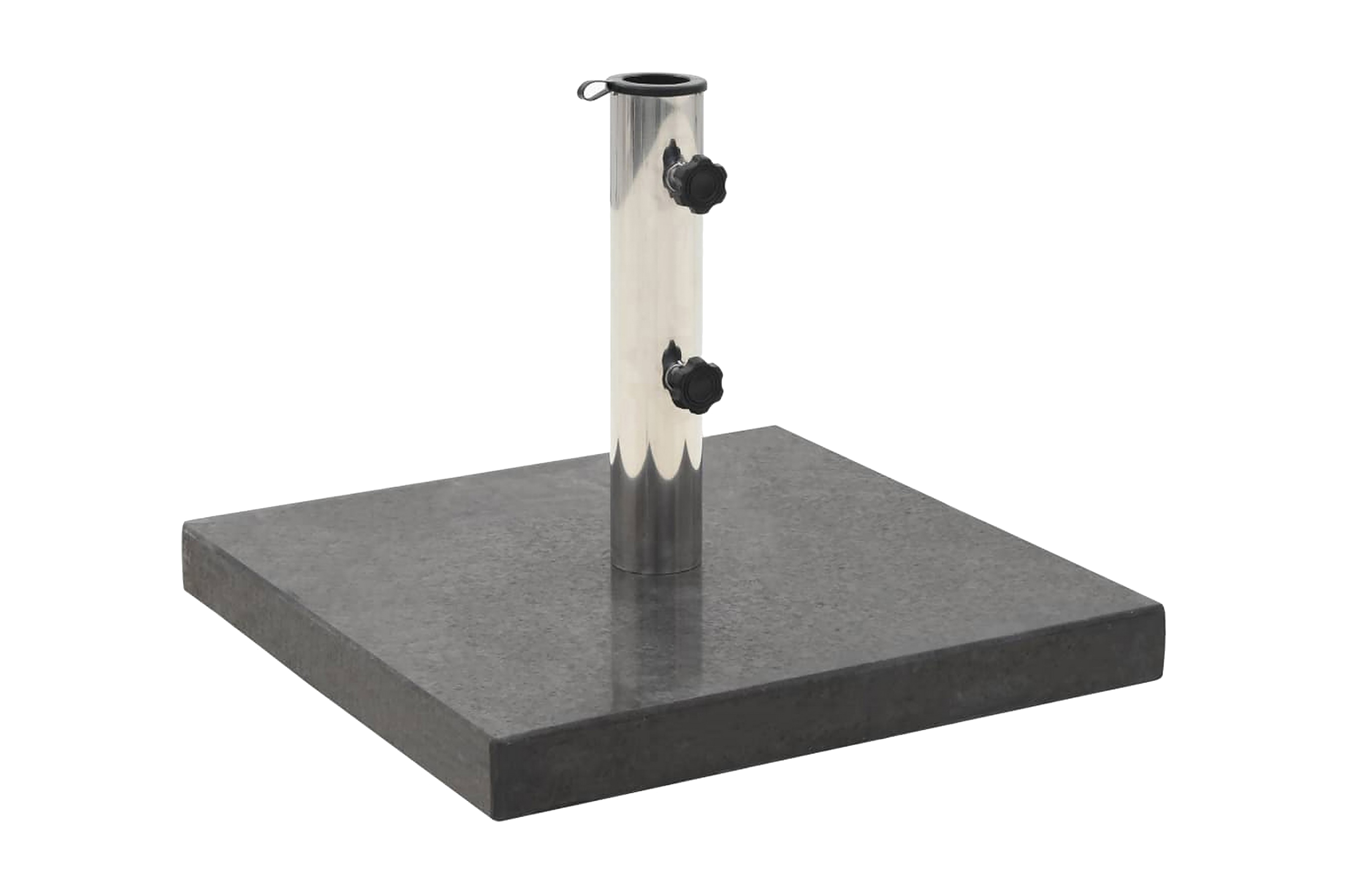 Be Basic Parasollfot granitt 30 kg kvadratisk svart - Grå|Svart