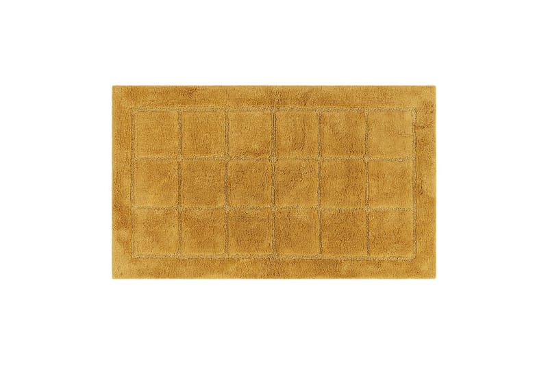 Baderomsmatte Kvadrat - 50x80 cm, Gul - Interiør - Baderomsinnredning - Baderomskrakker