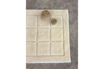 Baderomsmatte Kvadrat - 50x80 cm, Krem - Tekstiler & tepper - Teppe & matte - Baderomsmatte