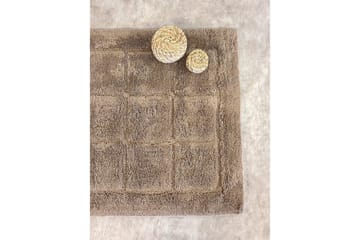 Baderomsmatte Kvadrat - 50x80 cm, Mørk Lin - Interiør - Baderomsinnredning - Baderomskrakker