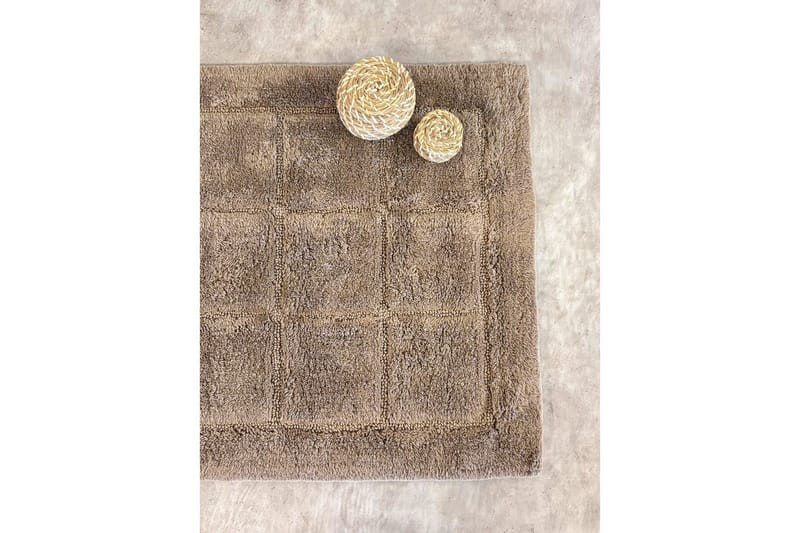 Baderomsmatte Kvadrat - 50x80 cm, Mørk Lin - Interiør - Baderomsinnredning - Baderomskrakker