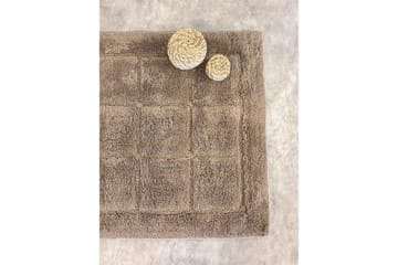 Baderomsmatte Kvadrat - 50x80 cm, Mørk Lin - Tekstiler & tepper - Teppe & matte - Små tepper