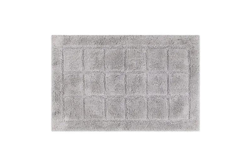 Baderomsmatte Kvadrat, 50x80 cm/Sølv