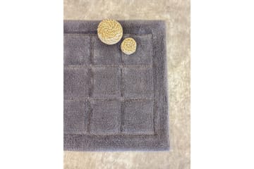 Baderomsmatte Kvadrat - 70x120 cm, Grå - Interiør - Baderomsinnredning - Baderomskrakker