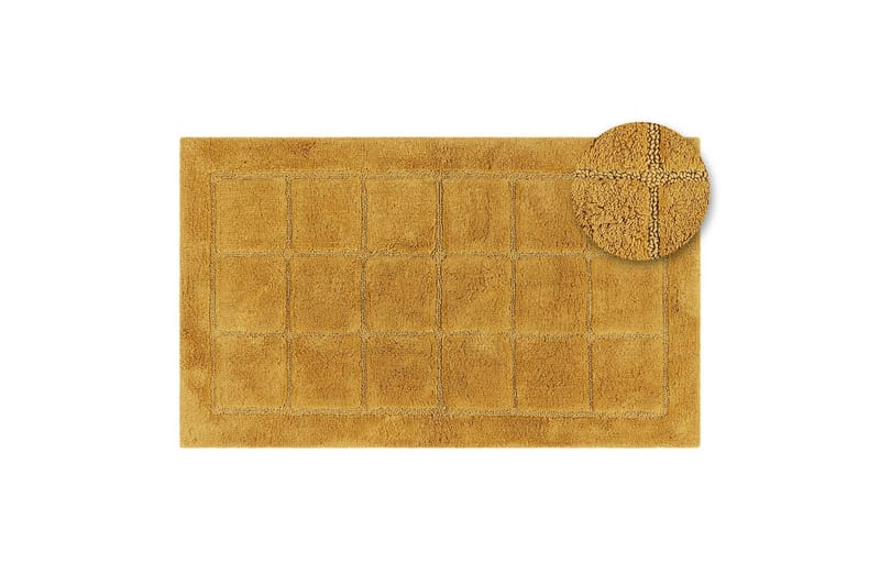 Baderomsmatte Kvadrat - 70x120 cm, Gul - Tekstiler & tepper - Teppe & matte - Små tepper