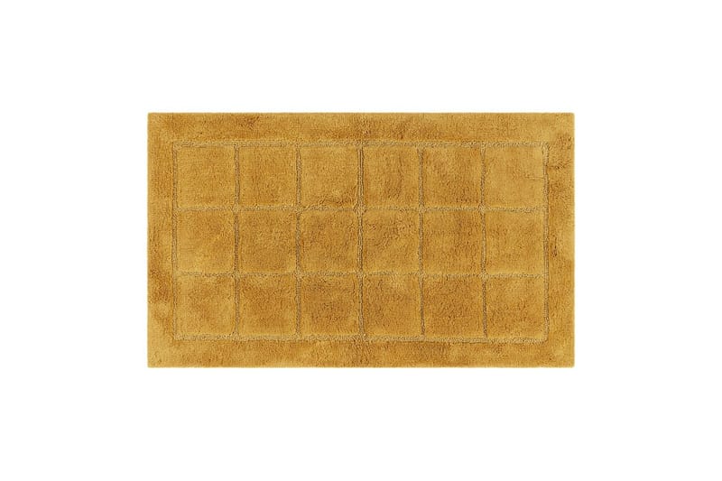 Baderomsmatte Kvadrat, 70x120 cm, Gul