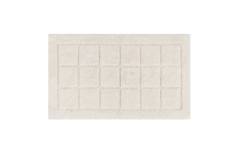 Baderomsmatte Kvadrat - 70x120 cm, Krem - Interiør - Baderomsinnredning - Baderomskrakker