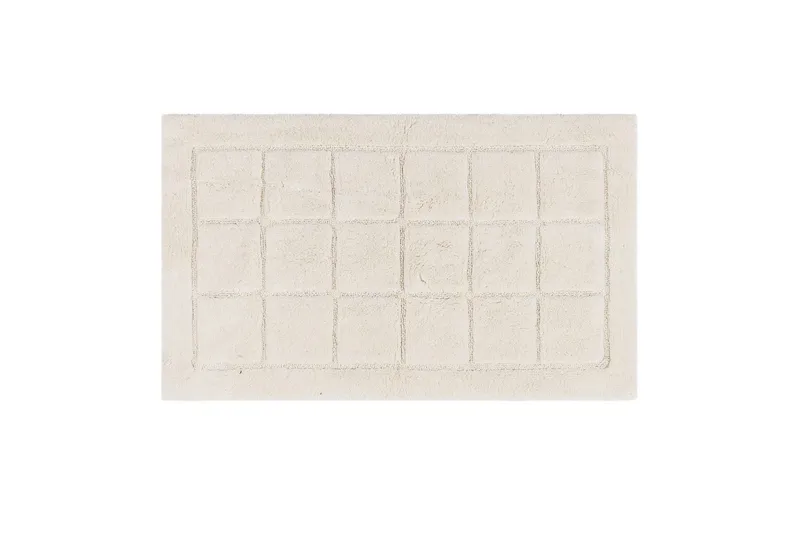 Baderomsmatte Kvadrat - 70x120 cm, Krem - Tekstiler & tepper - Teppe & matte - Baderomsmatte